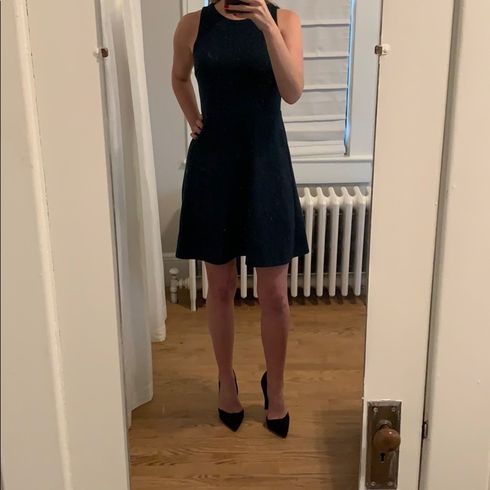 Teal and black dress from LOFT